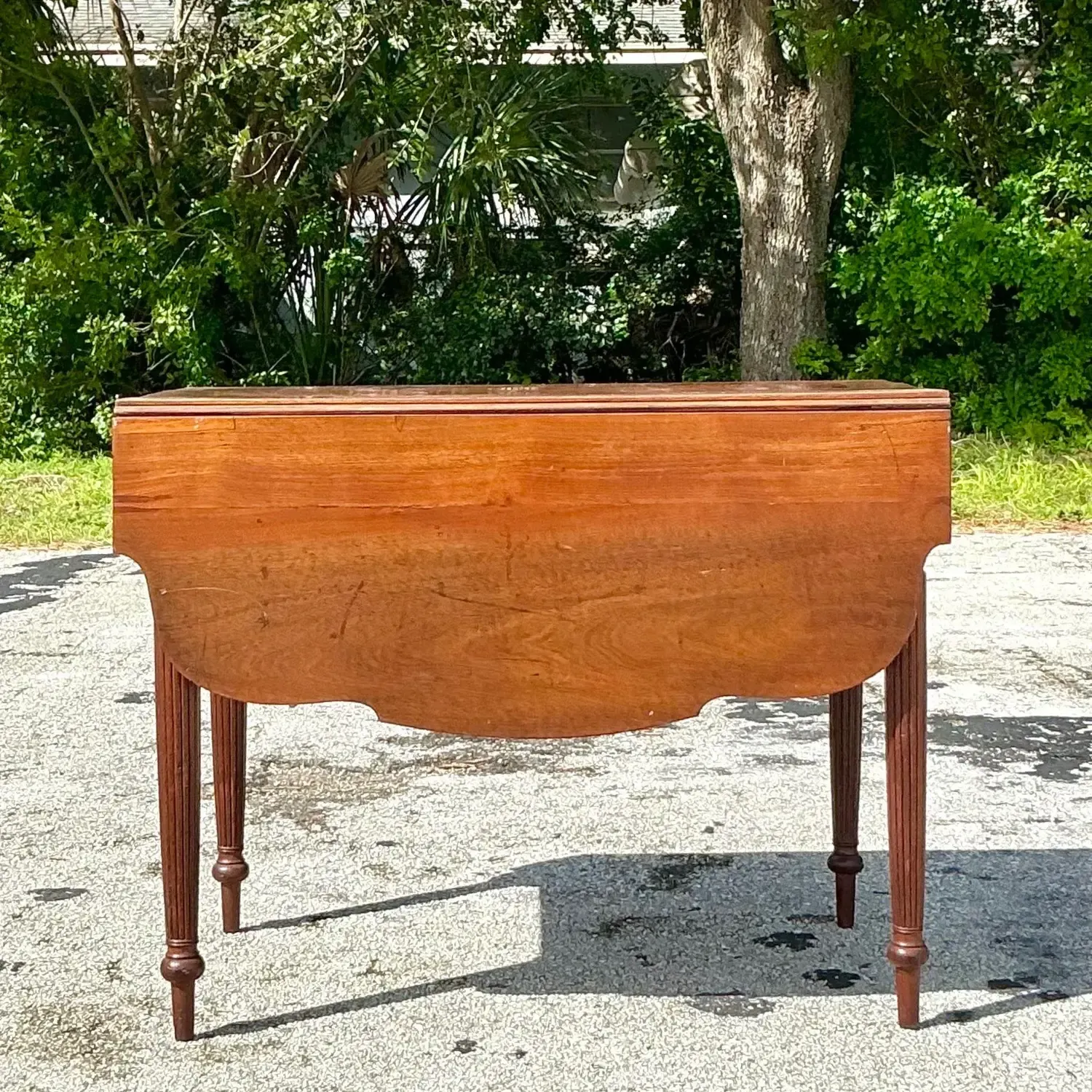 Vintage Regency Scalloped Dropped Leaf Table — additional photo 3