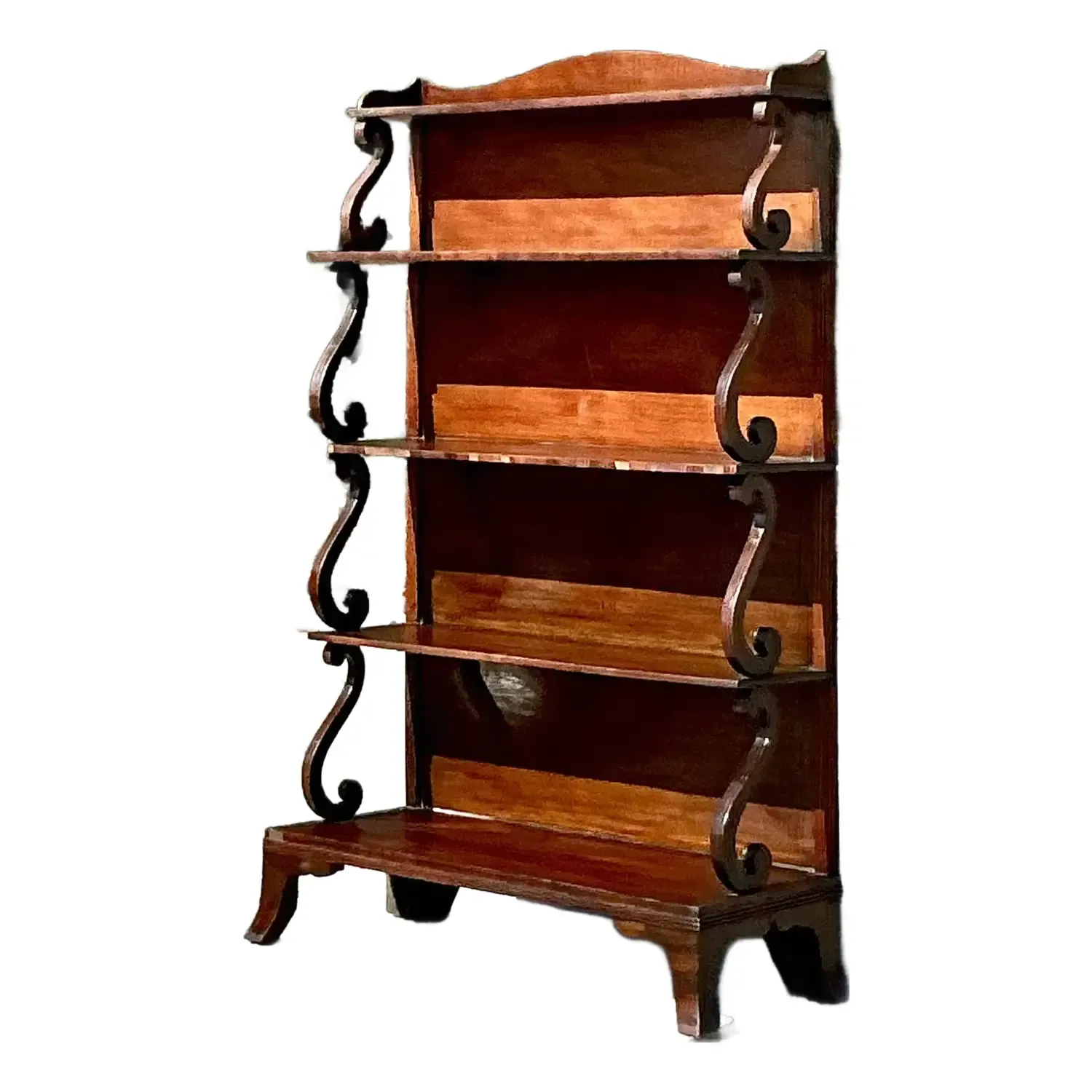 Vintage Regency Scroll Open Etagere
