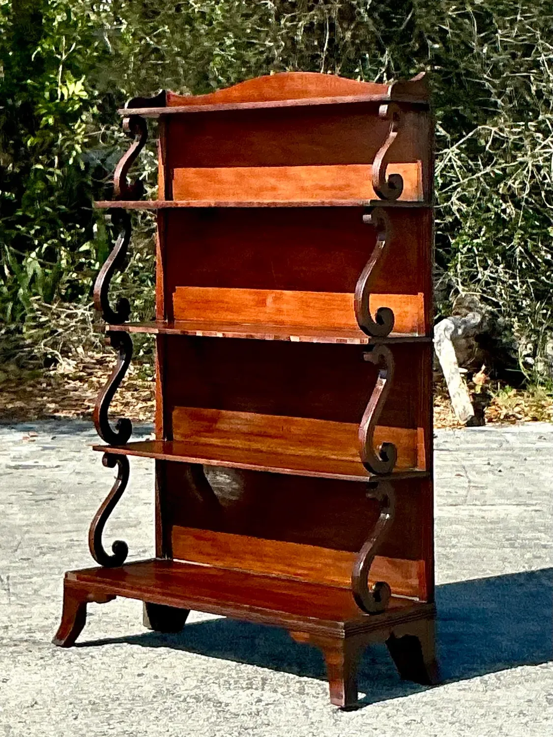 Vintage Regency Scroll Open Etagere — additional photo 5