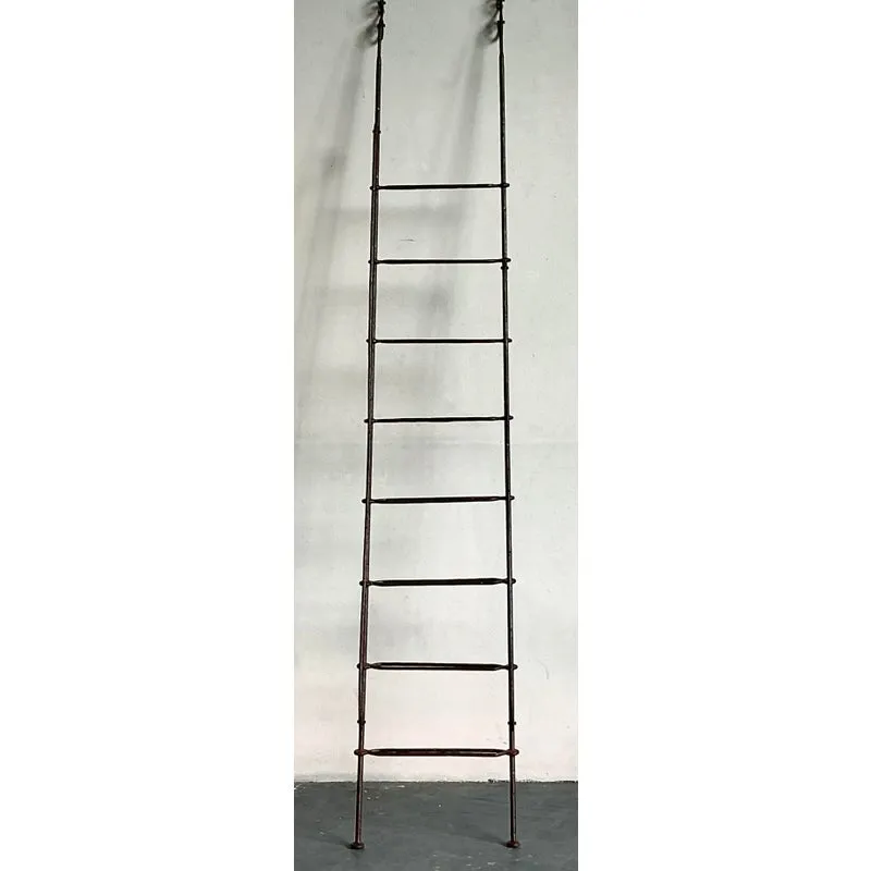 Vintage Regency Scroll Wrought Iron Decorative Ladder — additional photo 5