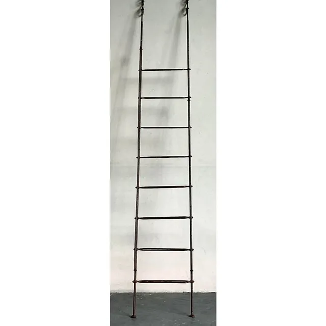 Vintage Regency Scroll Wrought Iron Decorative Ladder — additional photo 5
