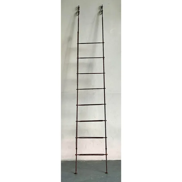 Vintage Regency Scroll Wrought Iron Decorative Ladder — additional photo 6