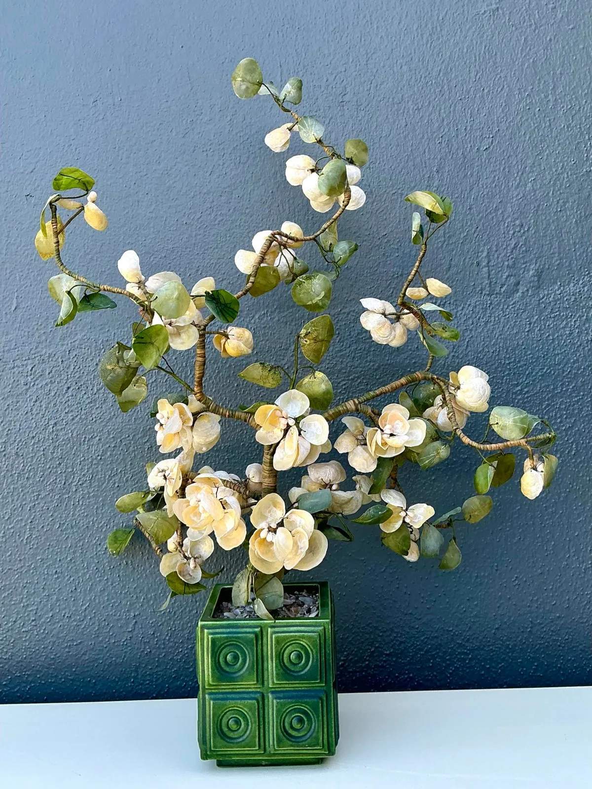 Vintage Regency Shell Flower Arrangement