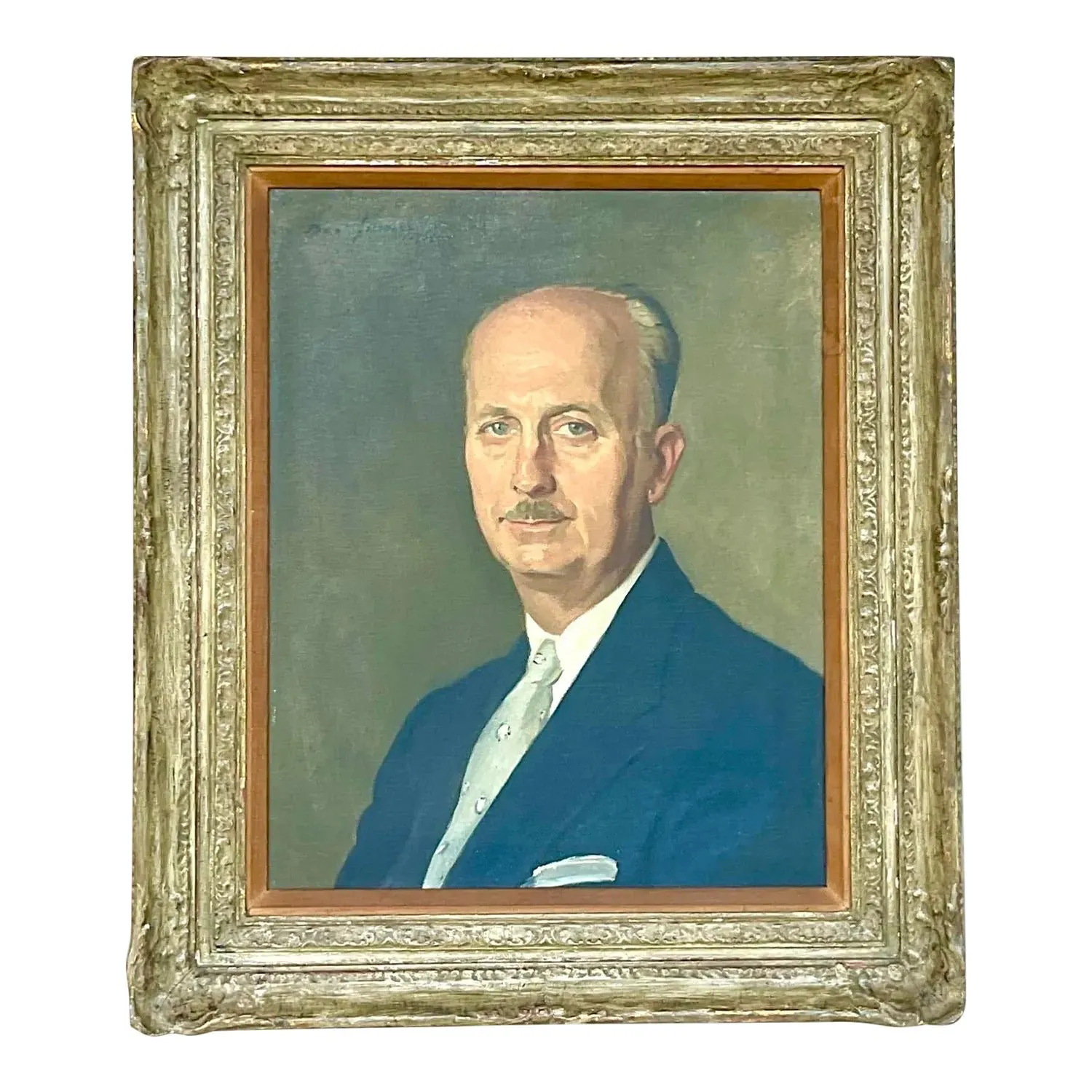 Vintage Regency Signed Original Oil Portrait Painting on Canvas