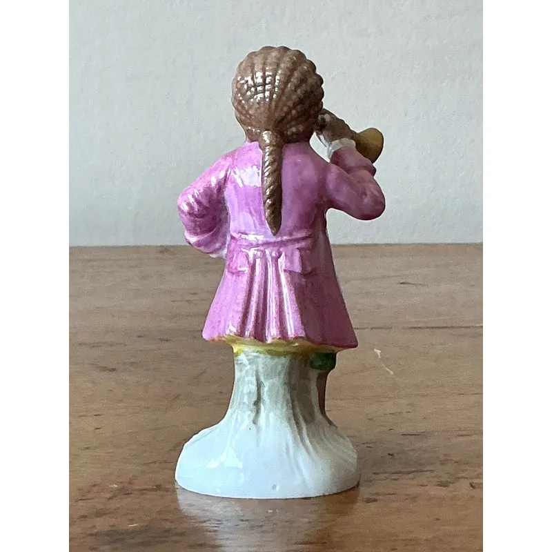 Vintage Regency Sitzendorf Porcelain Monkey Playing Trumpet — additional photo 3