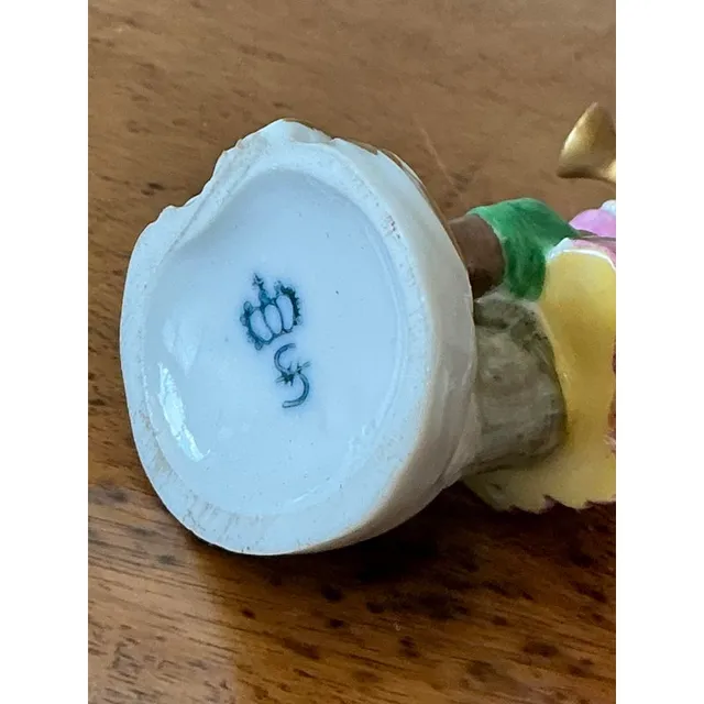 Vintage Regency Sitzendorf Porcelain Monkey Playing Trumpet — additional photo 7