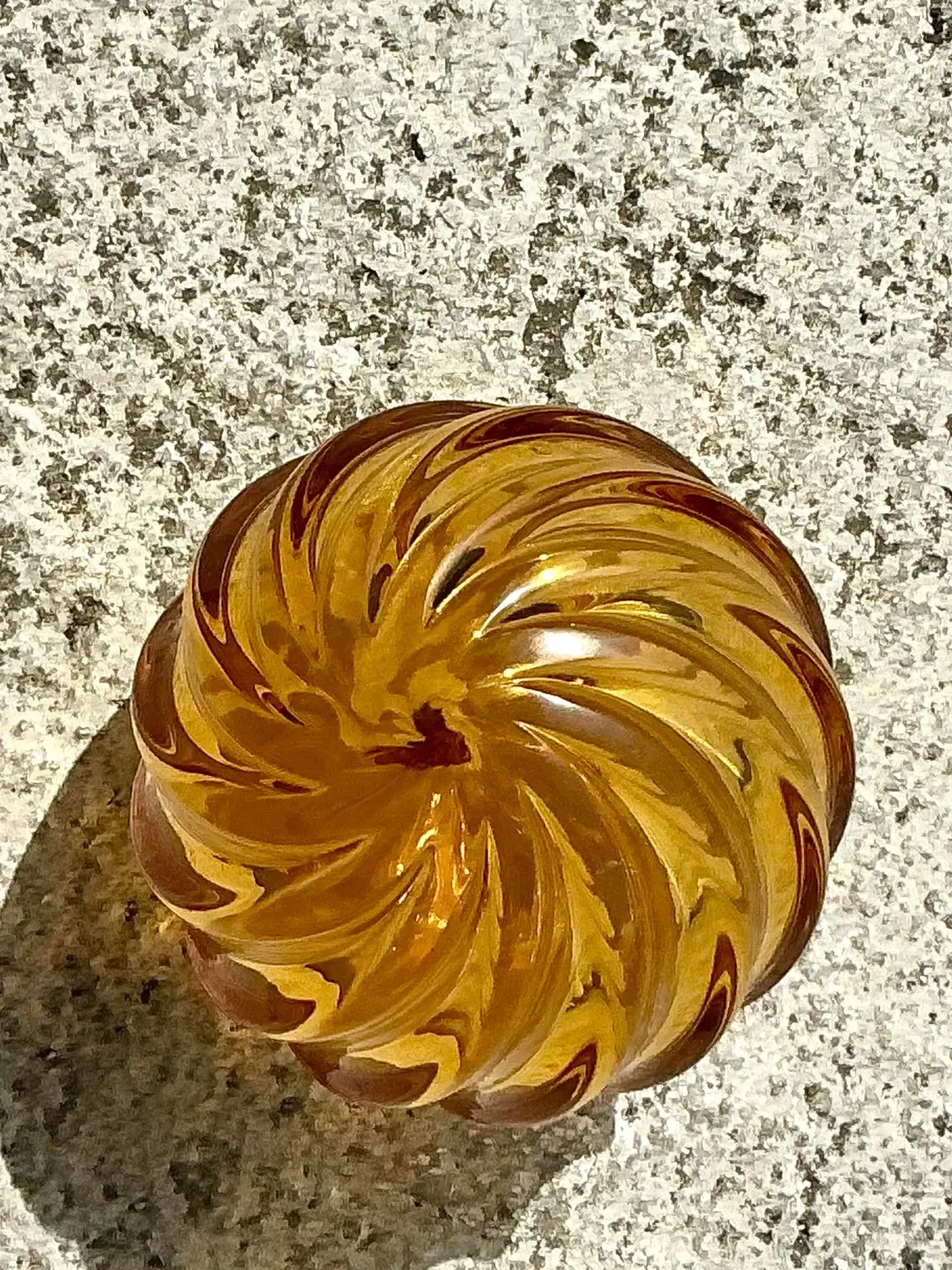 Vintage Regency Swirl Blown Glass Sphere — additional photo 2