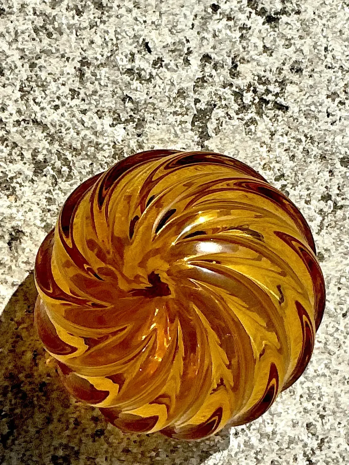 Vintage Regency Swirl Blown Glass Sphere — additional photo 4