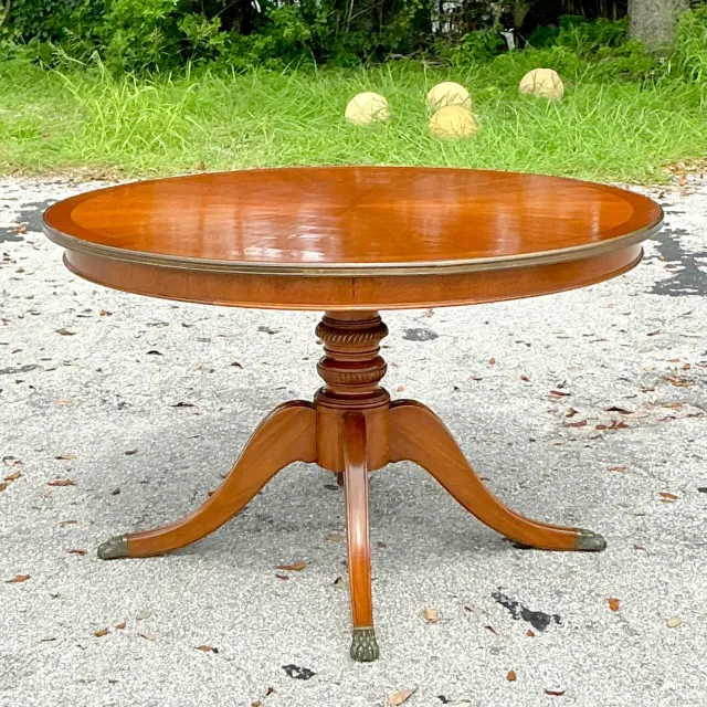 Vintage Regency Three Legged Marquis Center Hall Table — additional photo 5