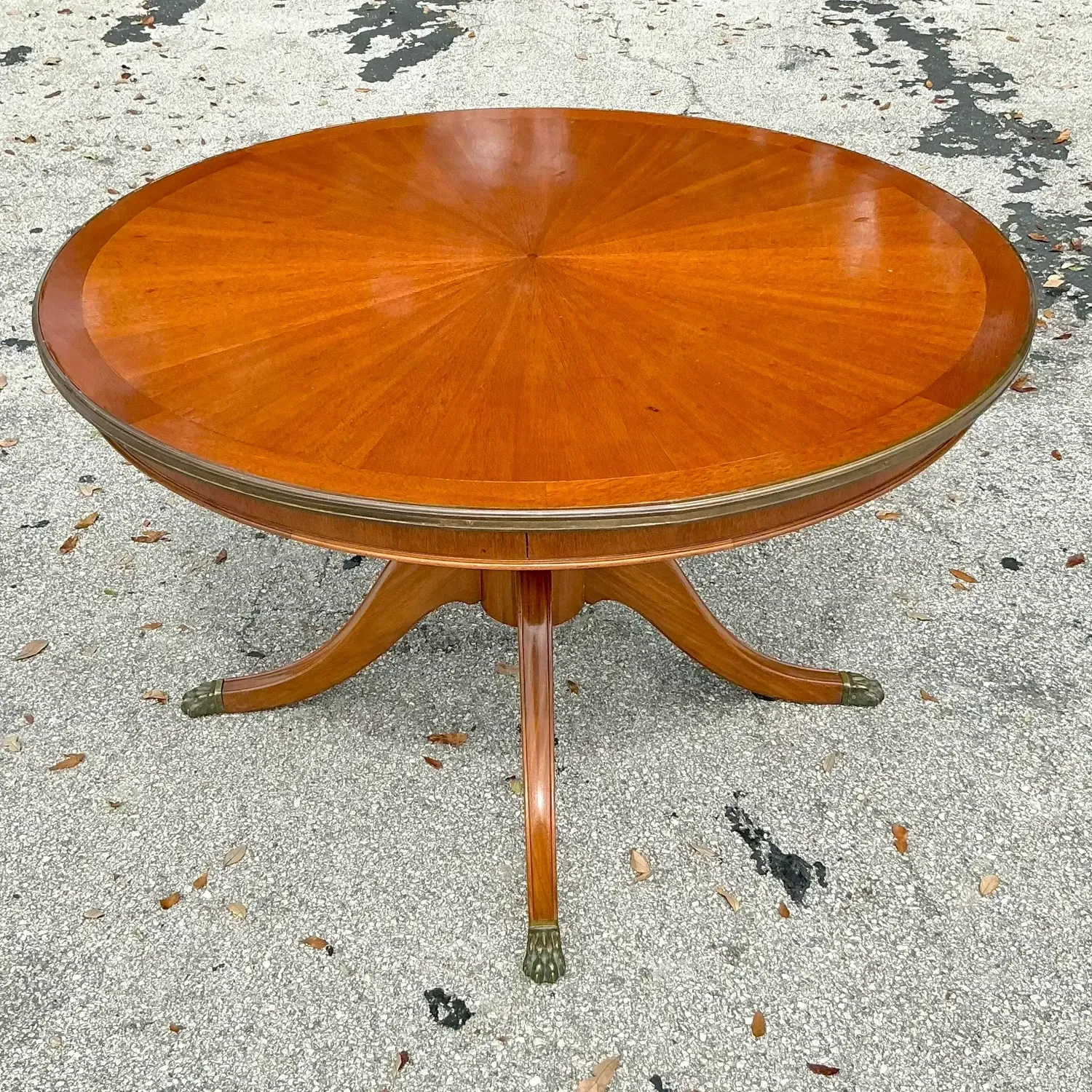Vintage Regency Three Legged Marquis Center Hall Table — additional photo 6