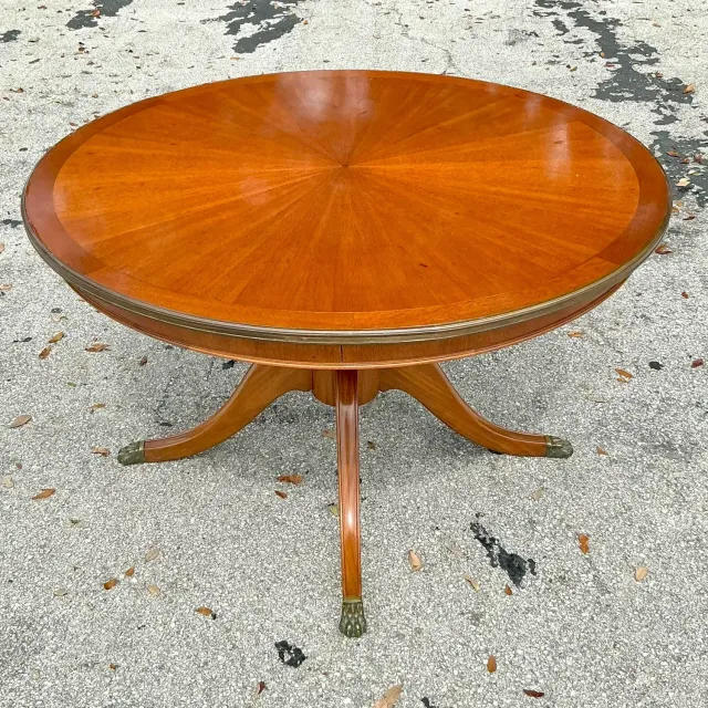 Vintage Regency Three Legged Marquis Center Hall Table — additional photo 6