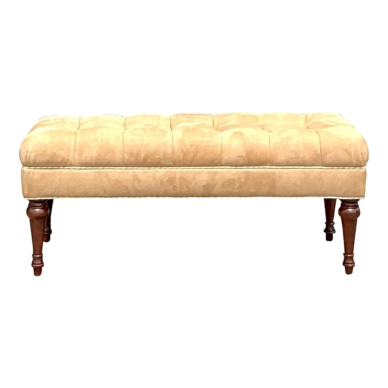 Vintage Regency Tufted Bench