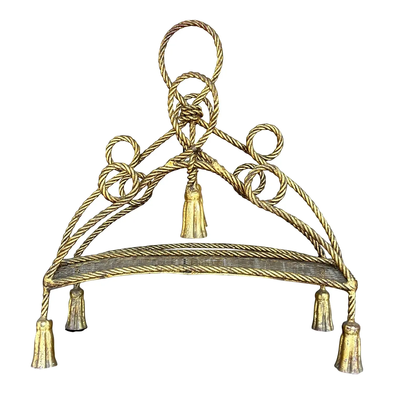 Vintage Regency Twisted Tassel Newspaper Holder