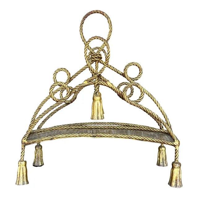 Vintage Regency Twisted Tassel Newspaper Holder — additional photo 1
