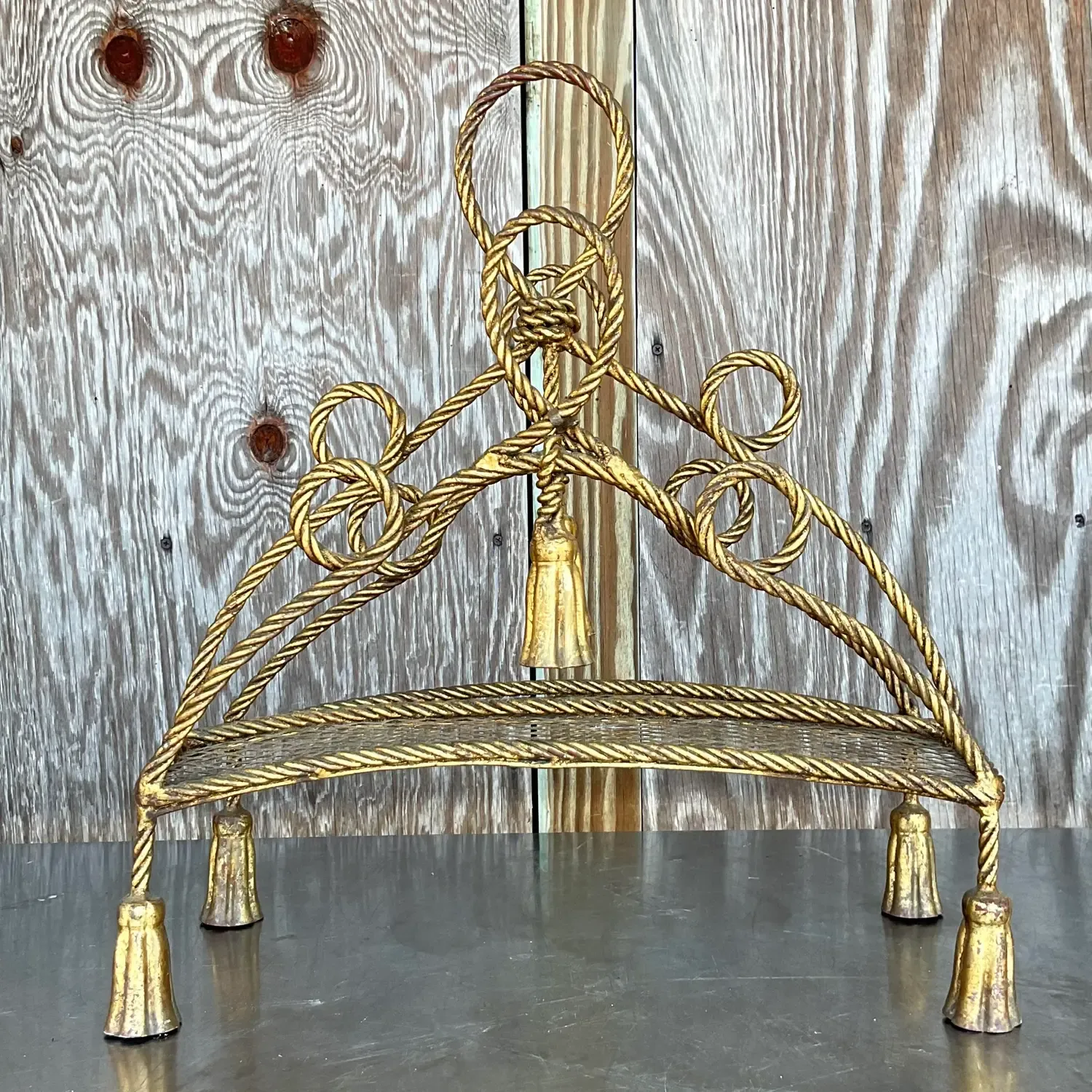 Vintage Regency Twisted Tassel Newspaper Holder — additional photo 2