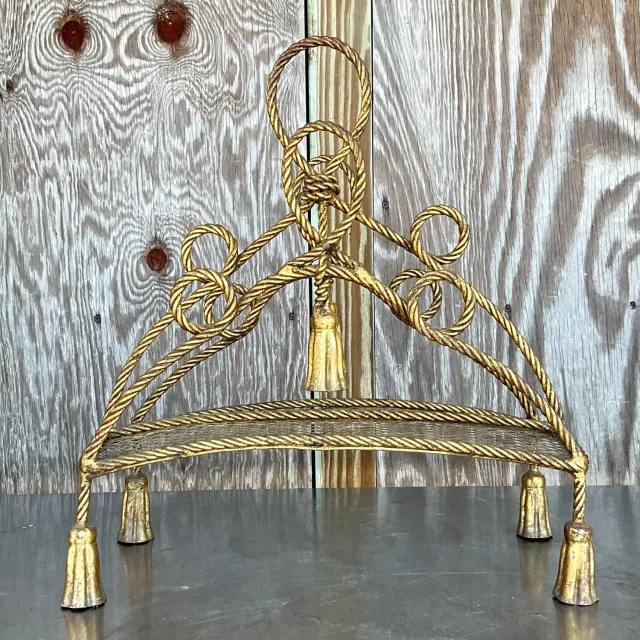 Vintage Regency Twisted Tassel Newspaper Holder — additional photo 2