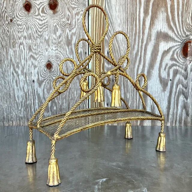 Vintage Regency Twisted Tassel Newspaper Holder — additional photo 3