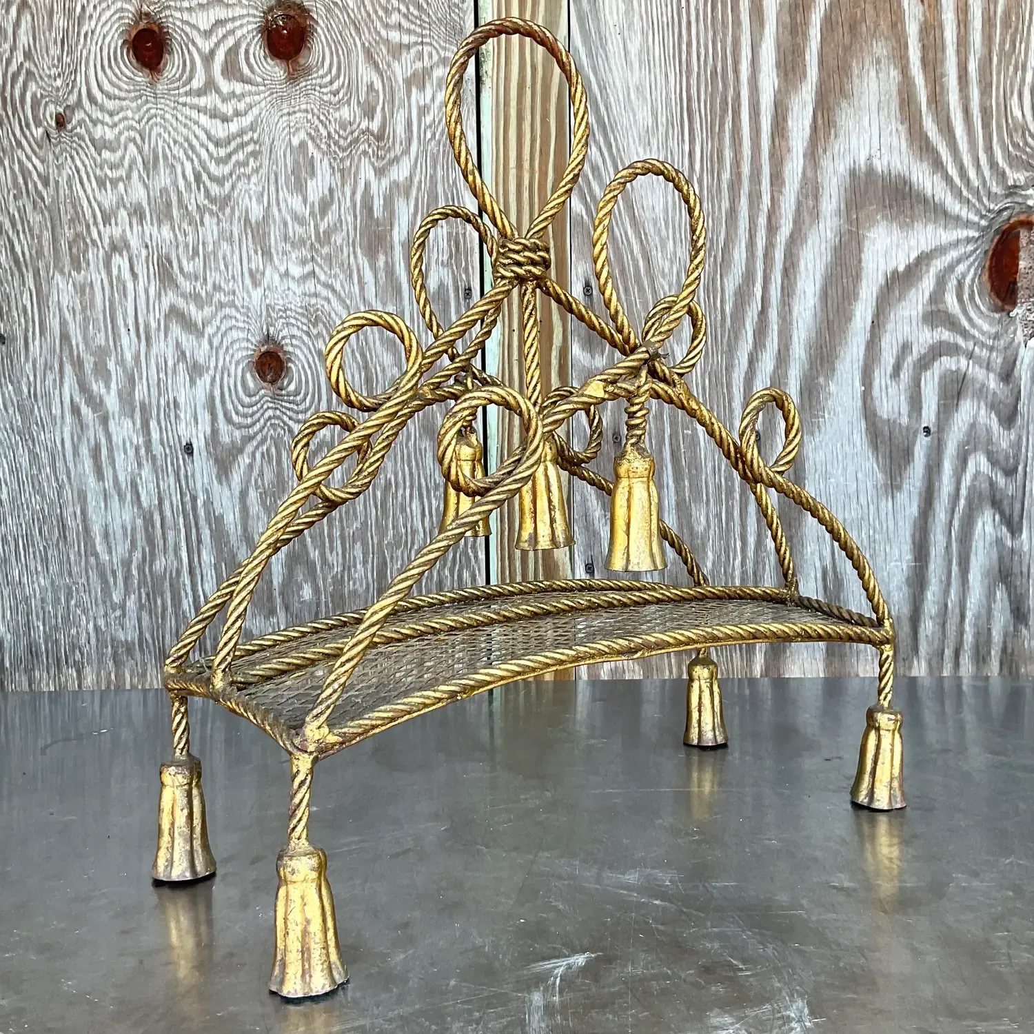 Vintage Regency Twisted Tassel Newspaper Holder — additional photo 4