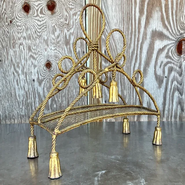 Vintage Regency Twisted Tassel Newspaper Holder — additional photo 4