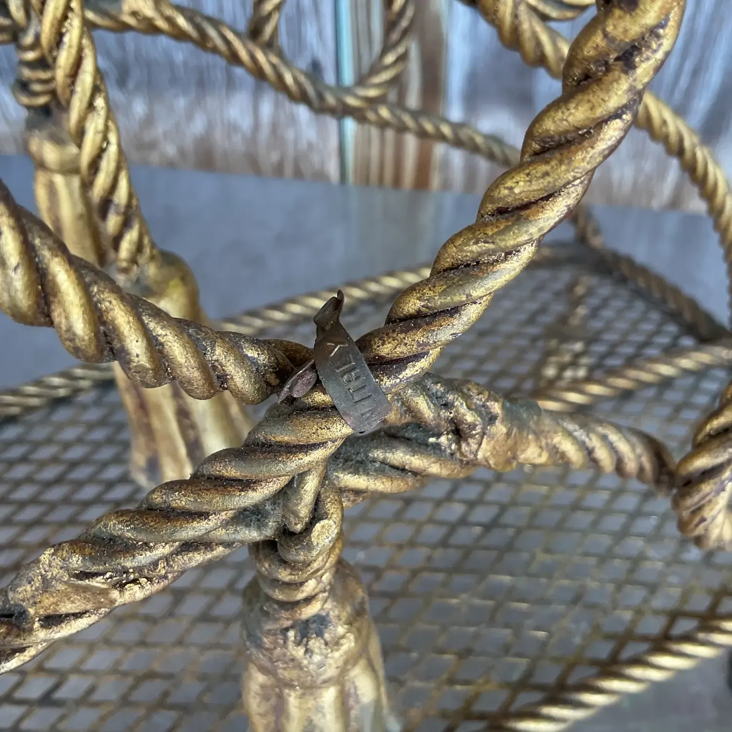 Vintage Regency Twisted Tassel Newspaper Holder — additional photo 5