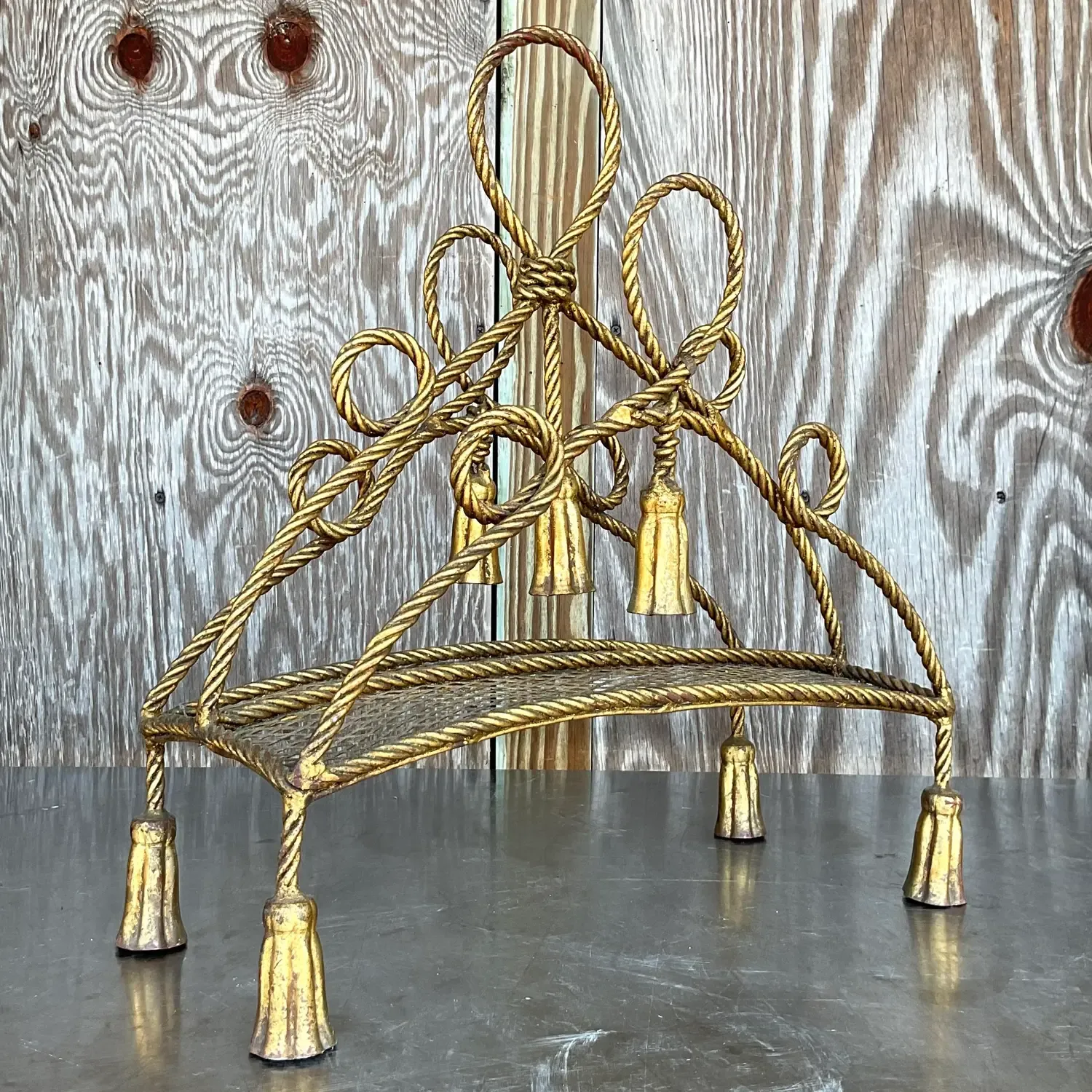 Vintage Regency Twisted Tassel Newspaper Holder — additional photo 6