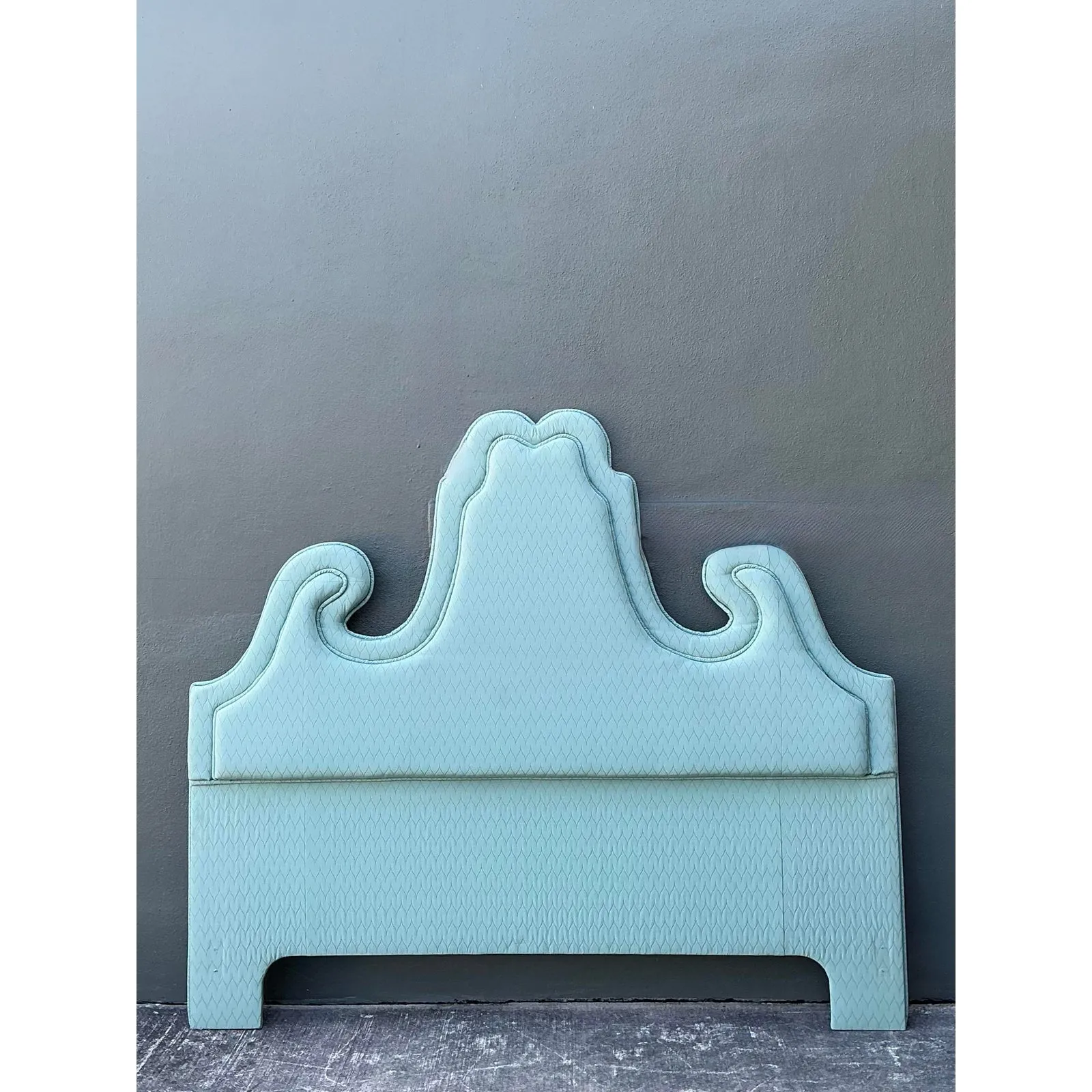 Vintage Regency Upholstered Queen Headboard — additional photo 2