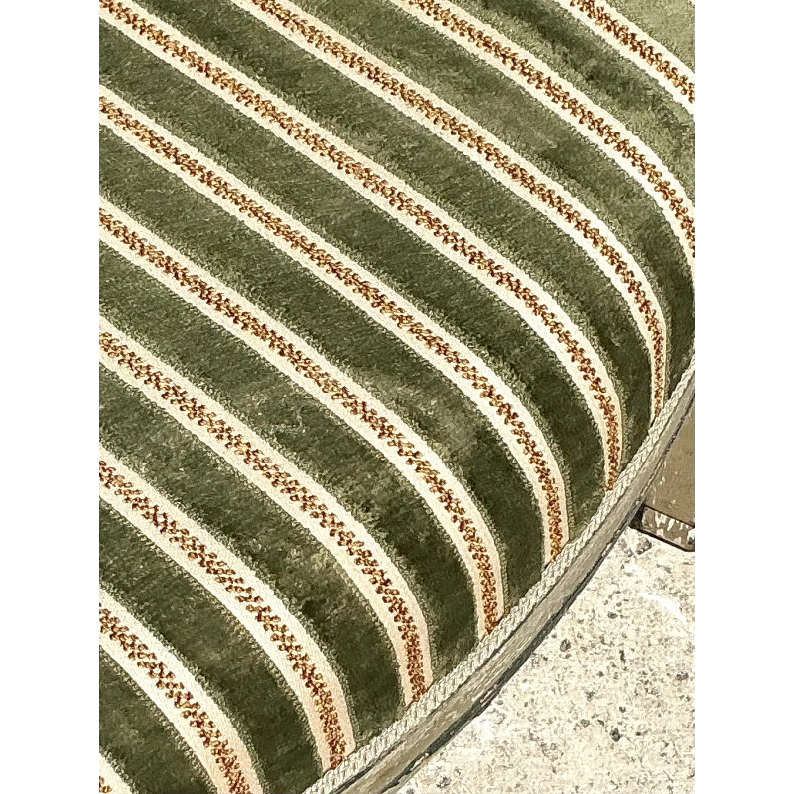 Vintage Regency Velvet Stripe Fauteuil Chairs - A Pair — additional photo 5