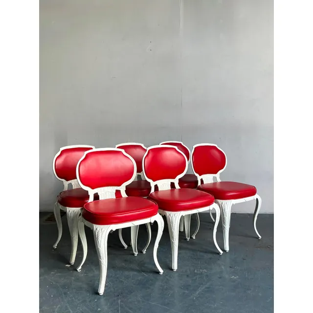 Vintage Regency Venemen Cast Aluminum Dining Chairs - Set of 6 — additional photo 1
