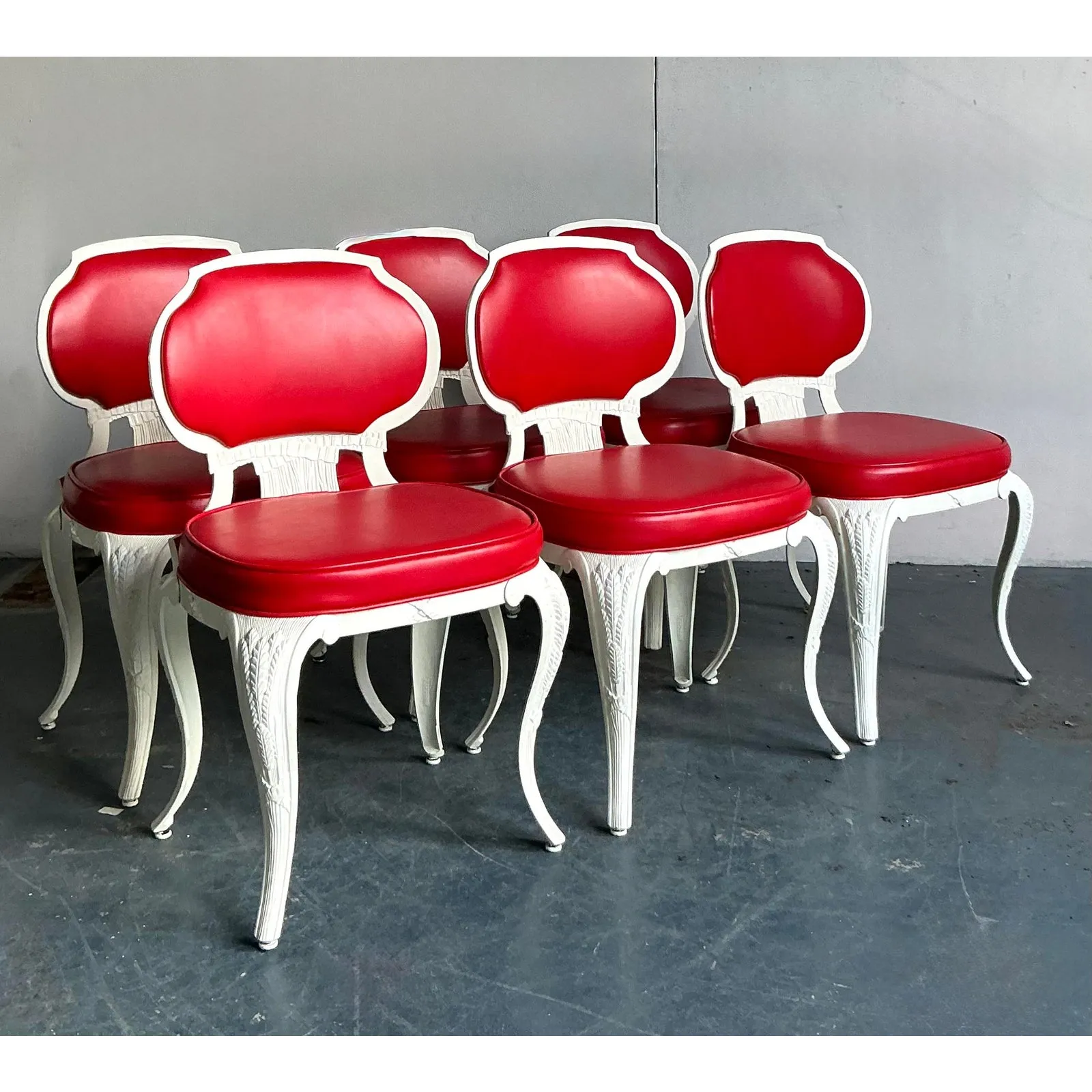 Vintage Regency Venemen Cast Aluminum Dining Chairs - Set of 6 — additional photo 3