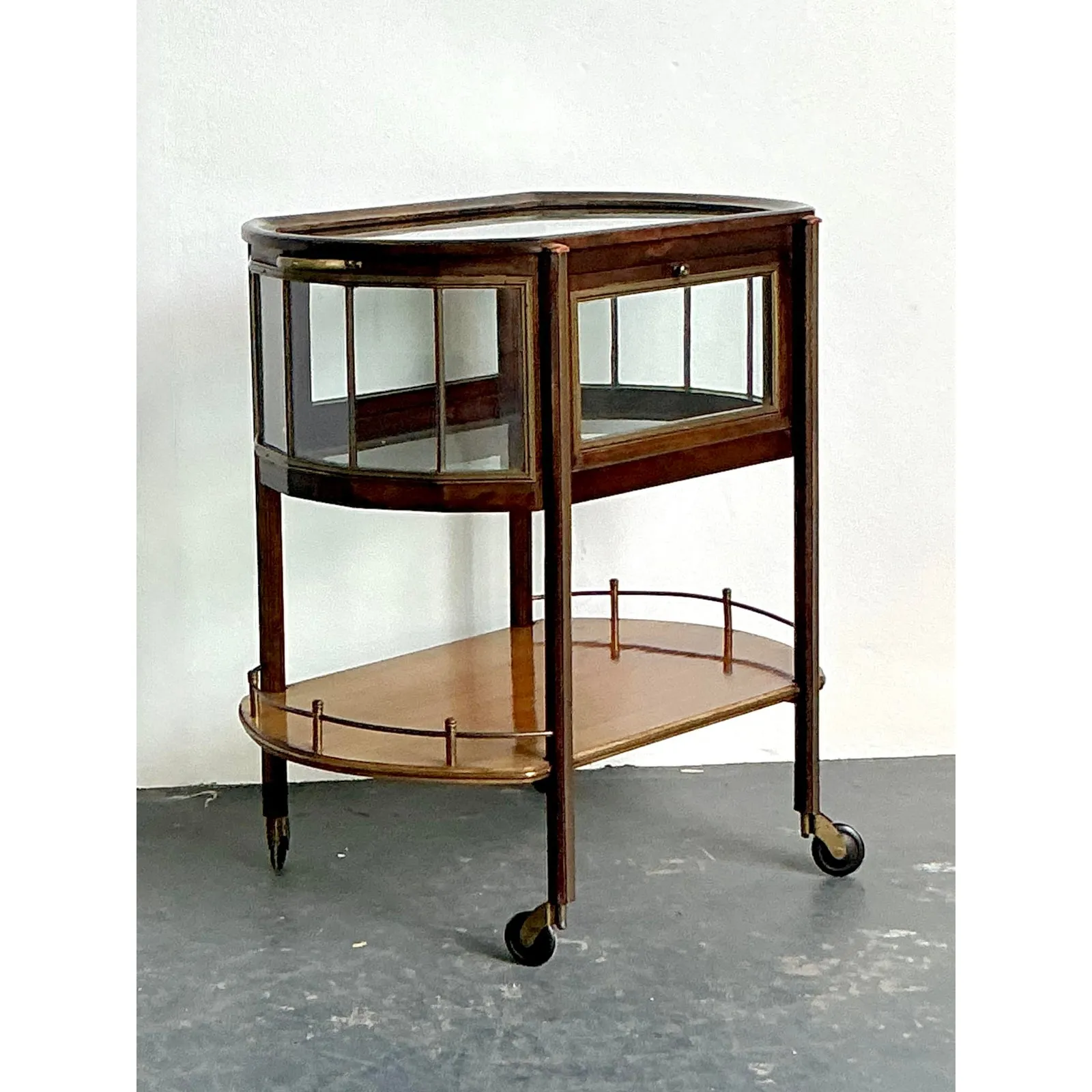 Vintage Regency Vitrine Bar Cart — additional photo 1