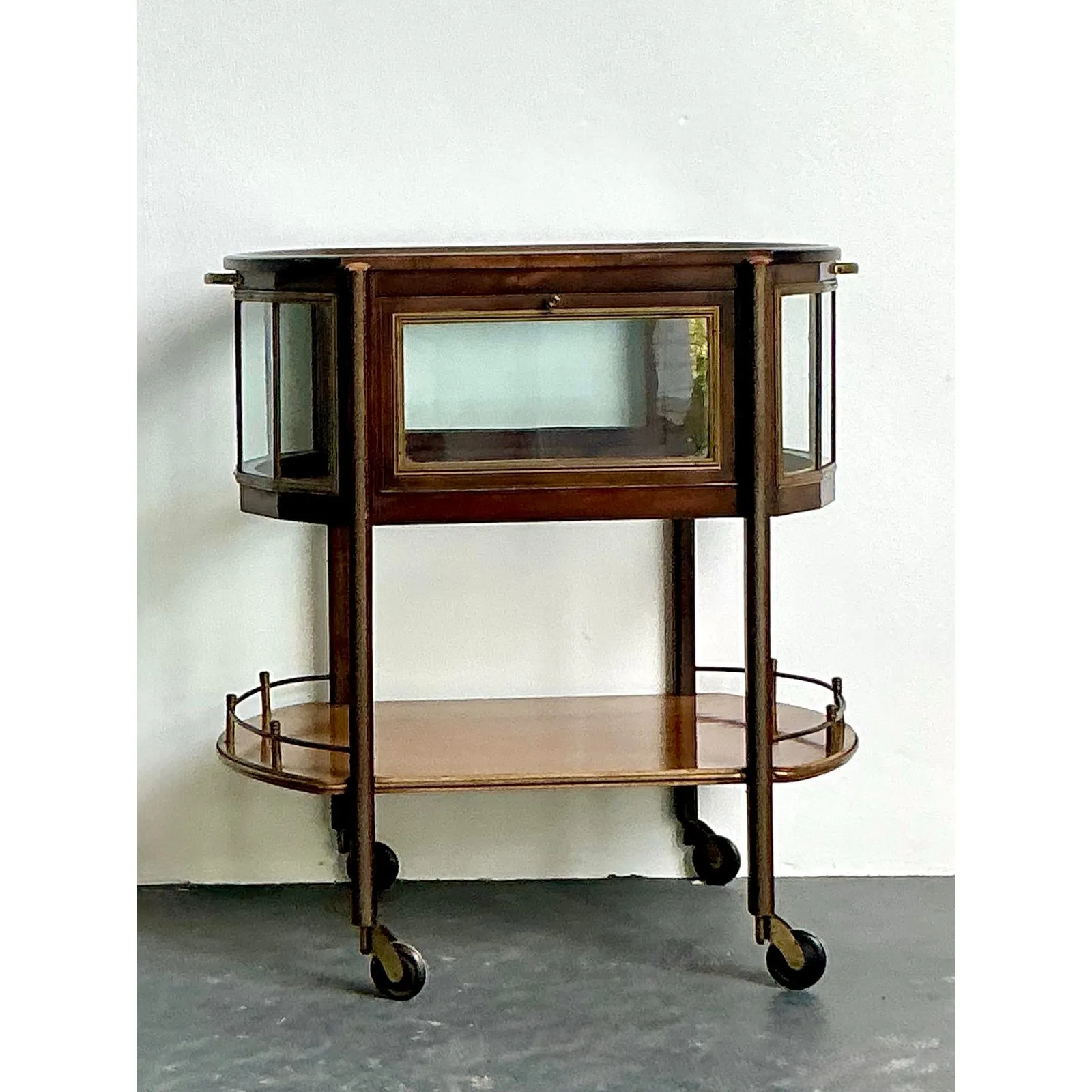 Vintage Regency Vitrine Bar Cart — additional photo 2