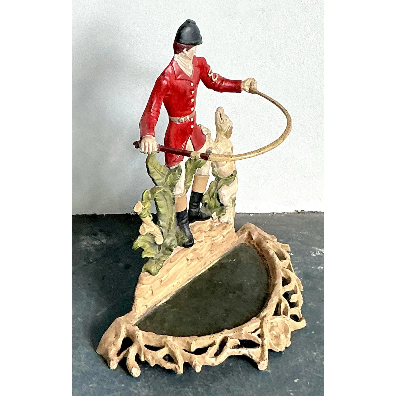 Vintage Regency Wrought Iron Jockey Umbrella Stand — additional photo 4