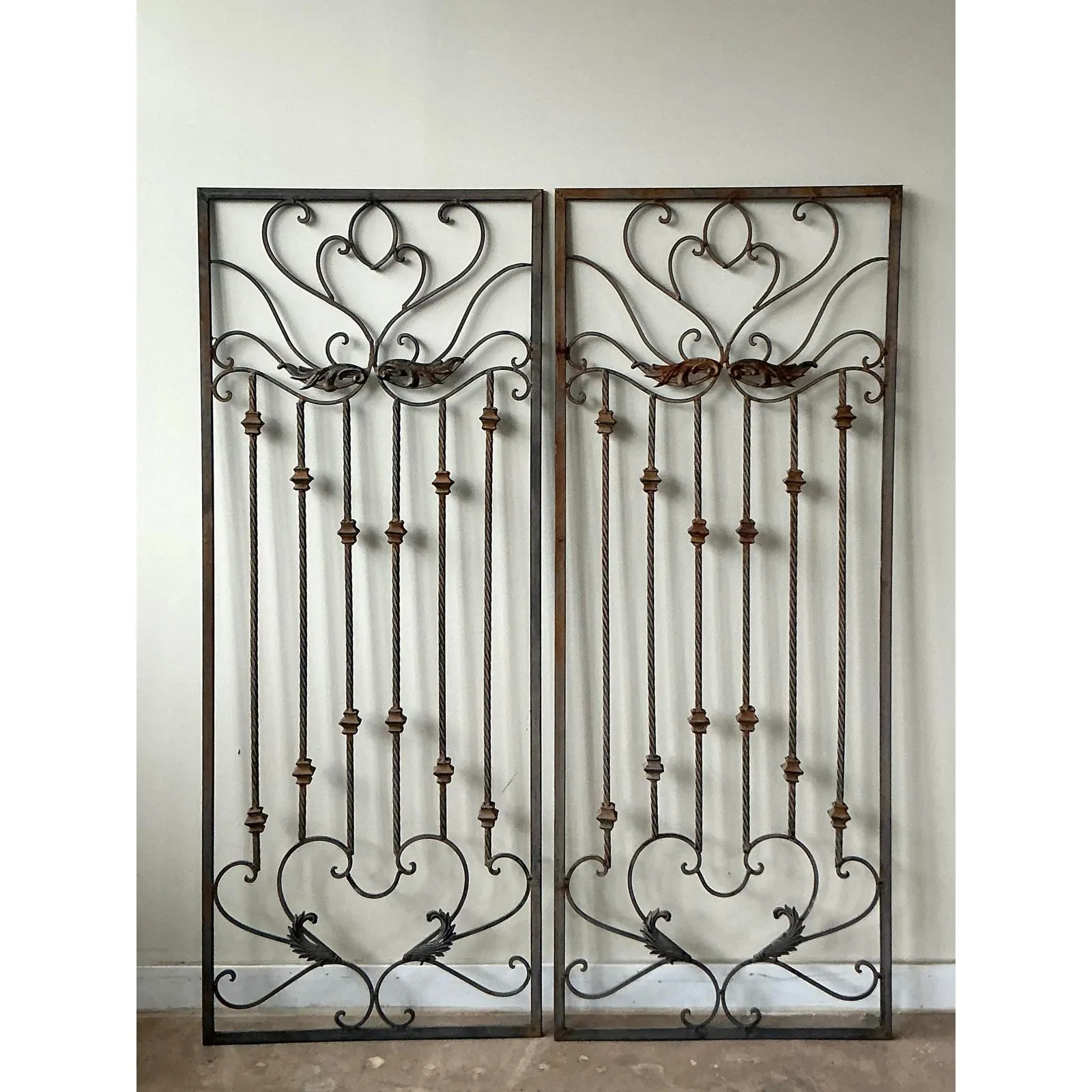 Vintage Regency Wrought Iron Panels - A Pair — additional photo 1