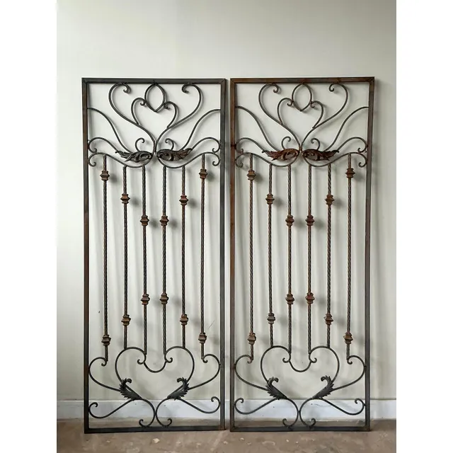 Vintage Regency Wrought Iron Panels - A Pair — additional photo 1