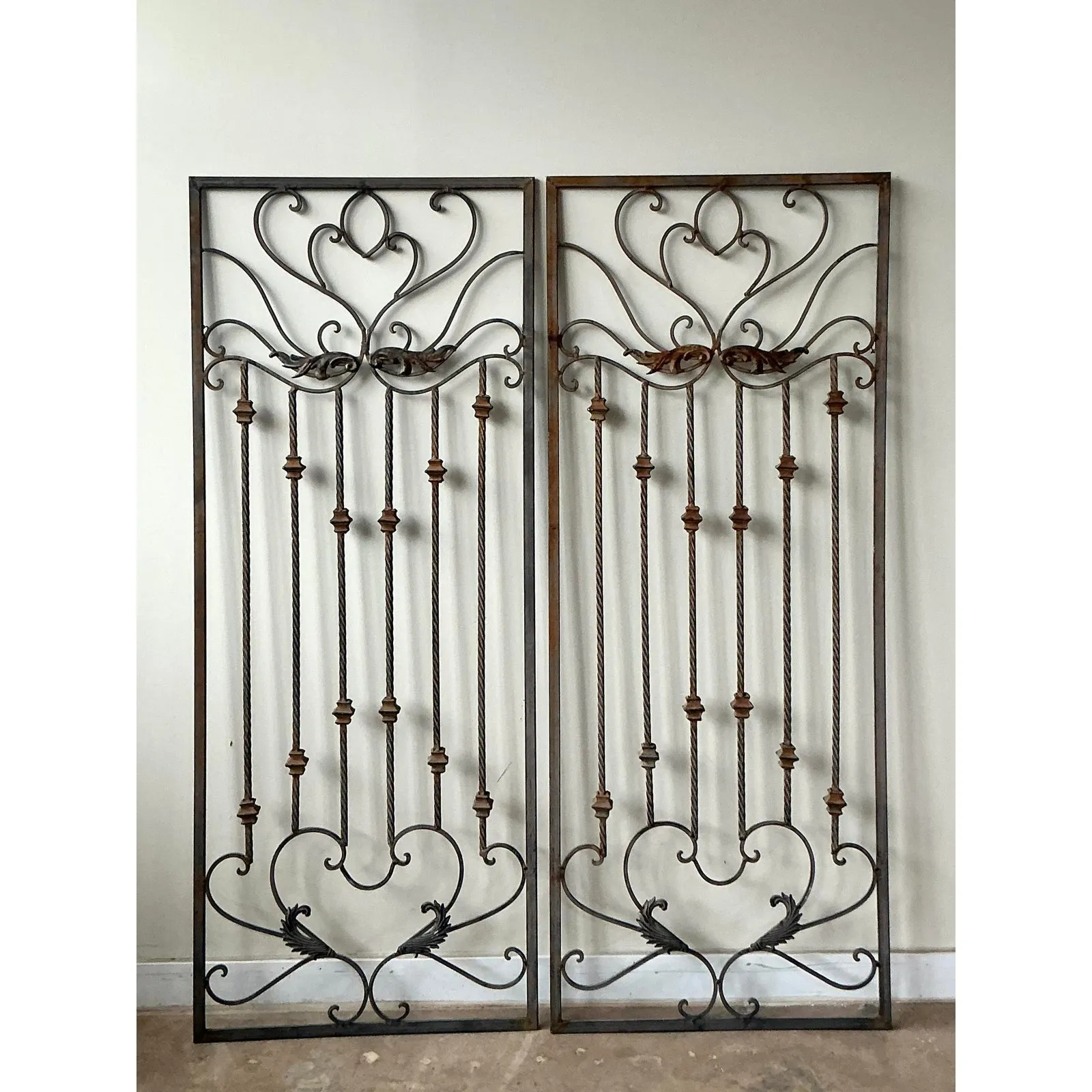 Vintage Regency Wrought Iron Panels - A Pair — additional photo 2