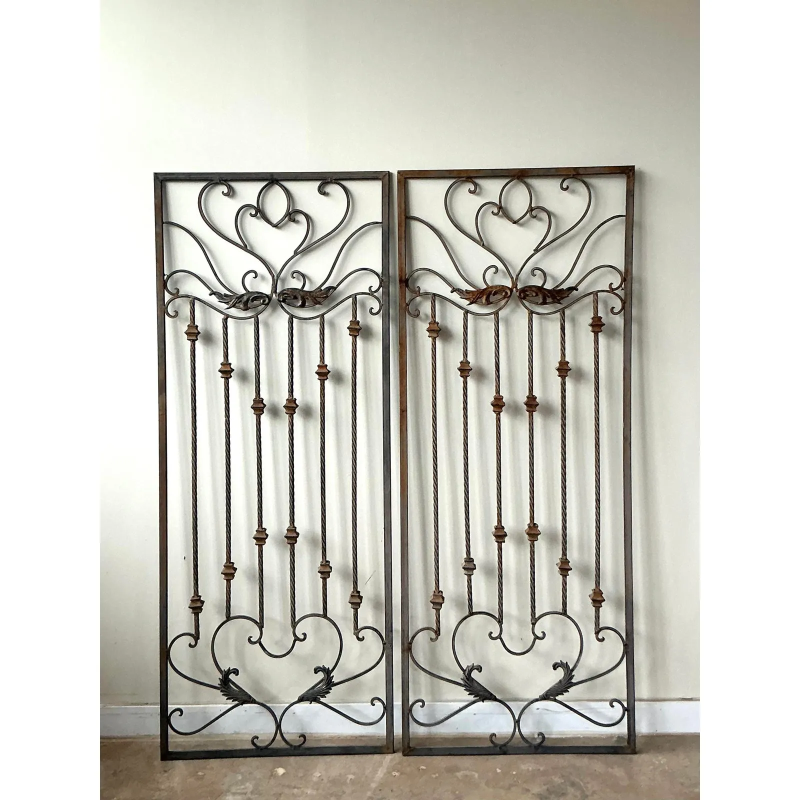 Vintage Regency Wrought Iron Panels - A Pair — additional photo 3