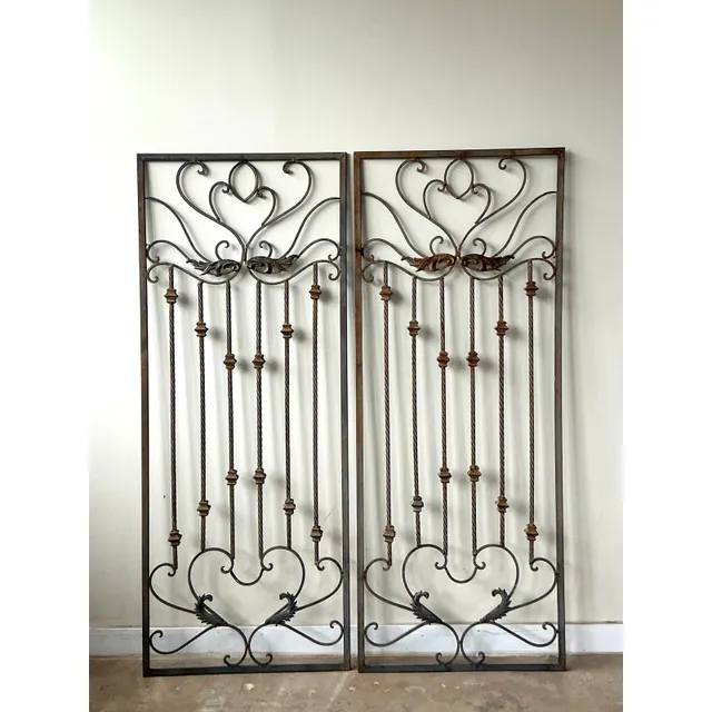 Vintage Regency Wrought Iron Panels - A Pair — additional photo 3