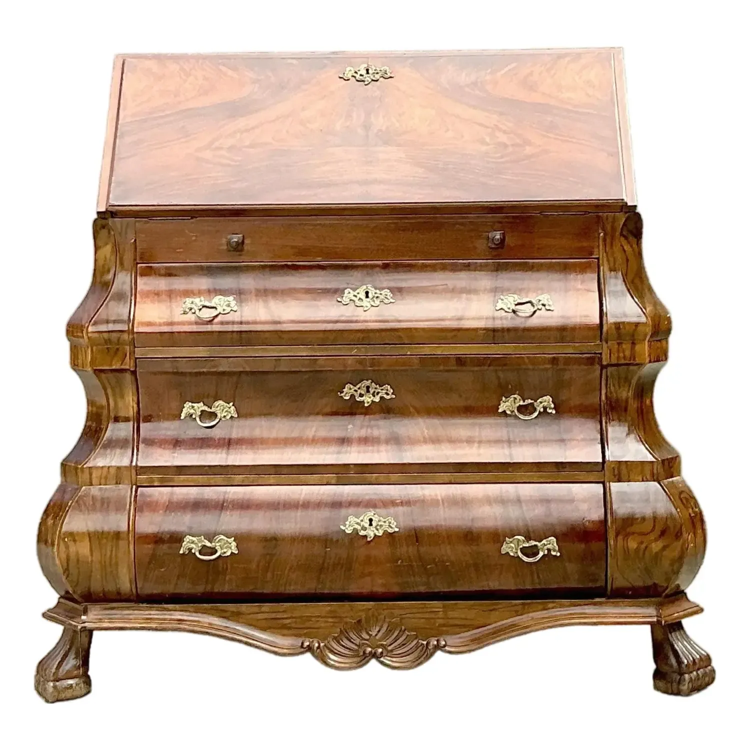 Vintage Rococo Burled Wood Secretaire — additional photo 1