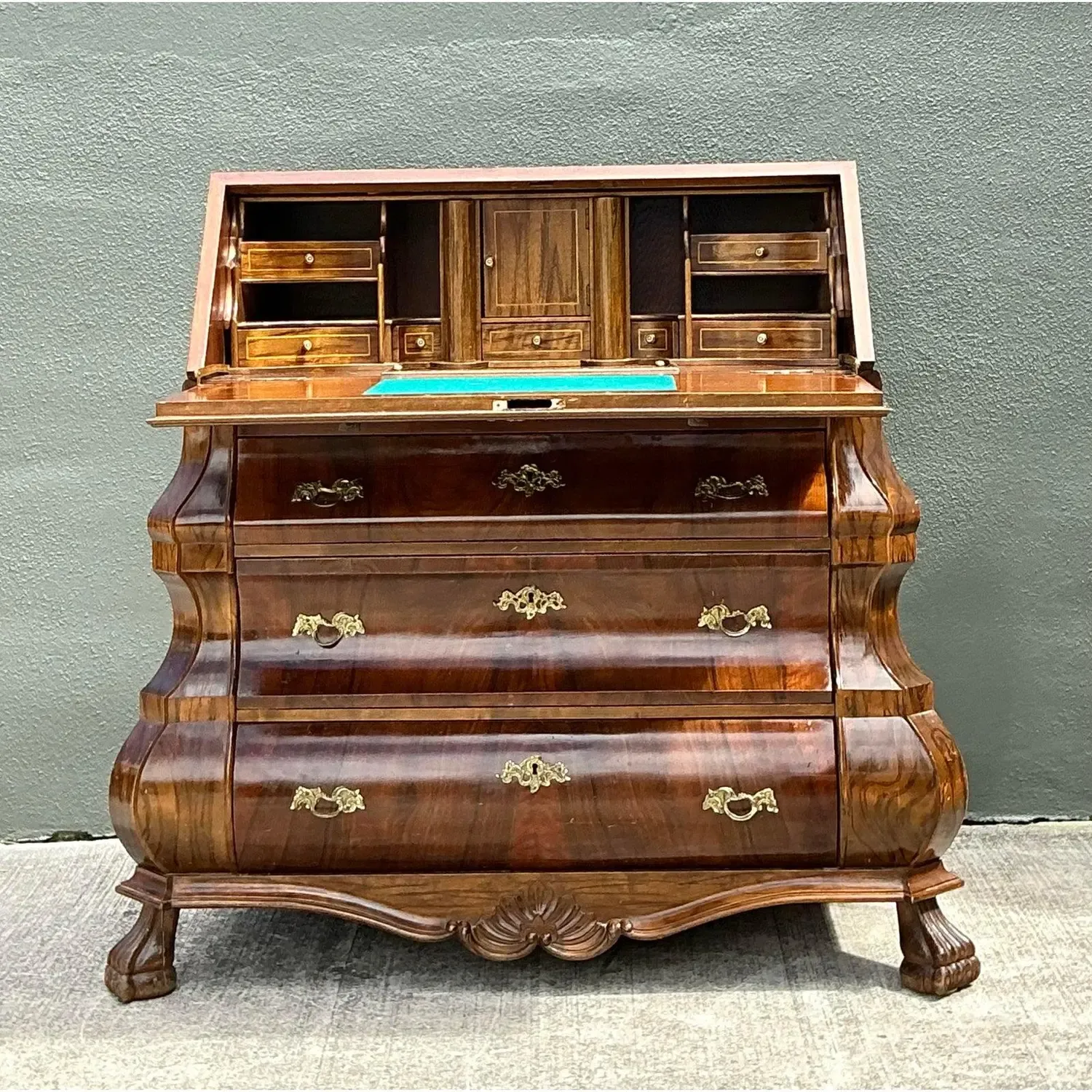 Vintage Rococo Burled Wood Secretaire — additional photo 2
