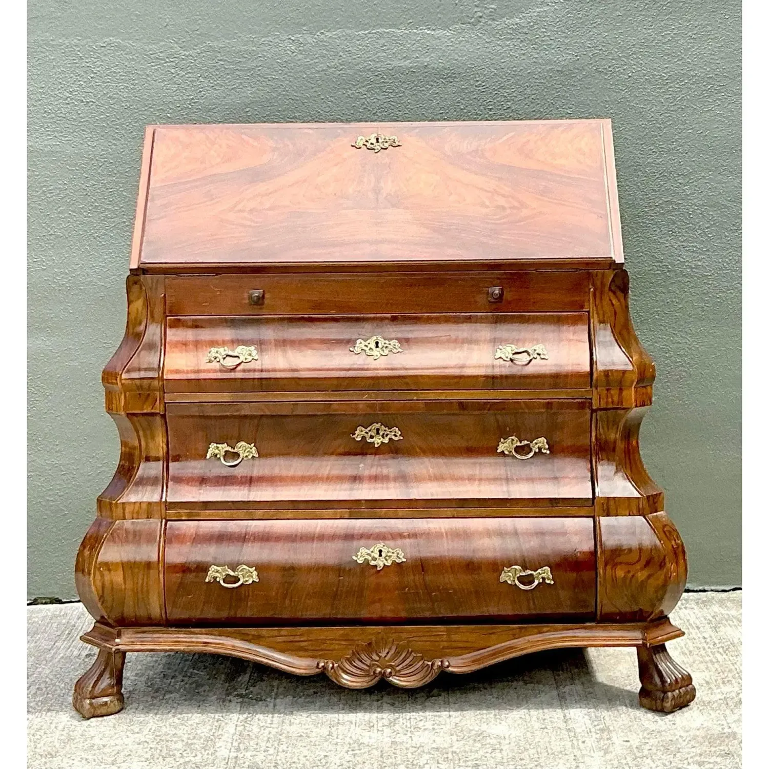 Vintage Rococo Burled Wood Secretaire — additional photo 3