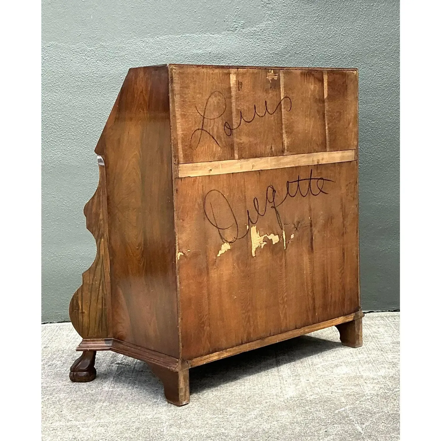 Vintage Rococo Burled Wood Secretaire — additional photo 4
