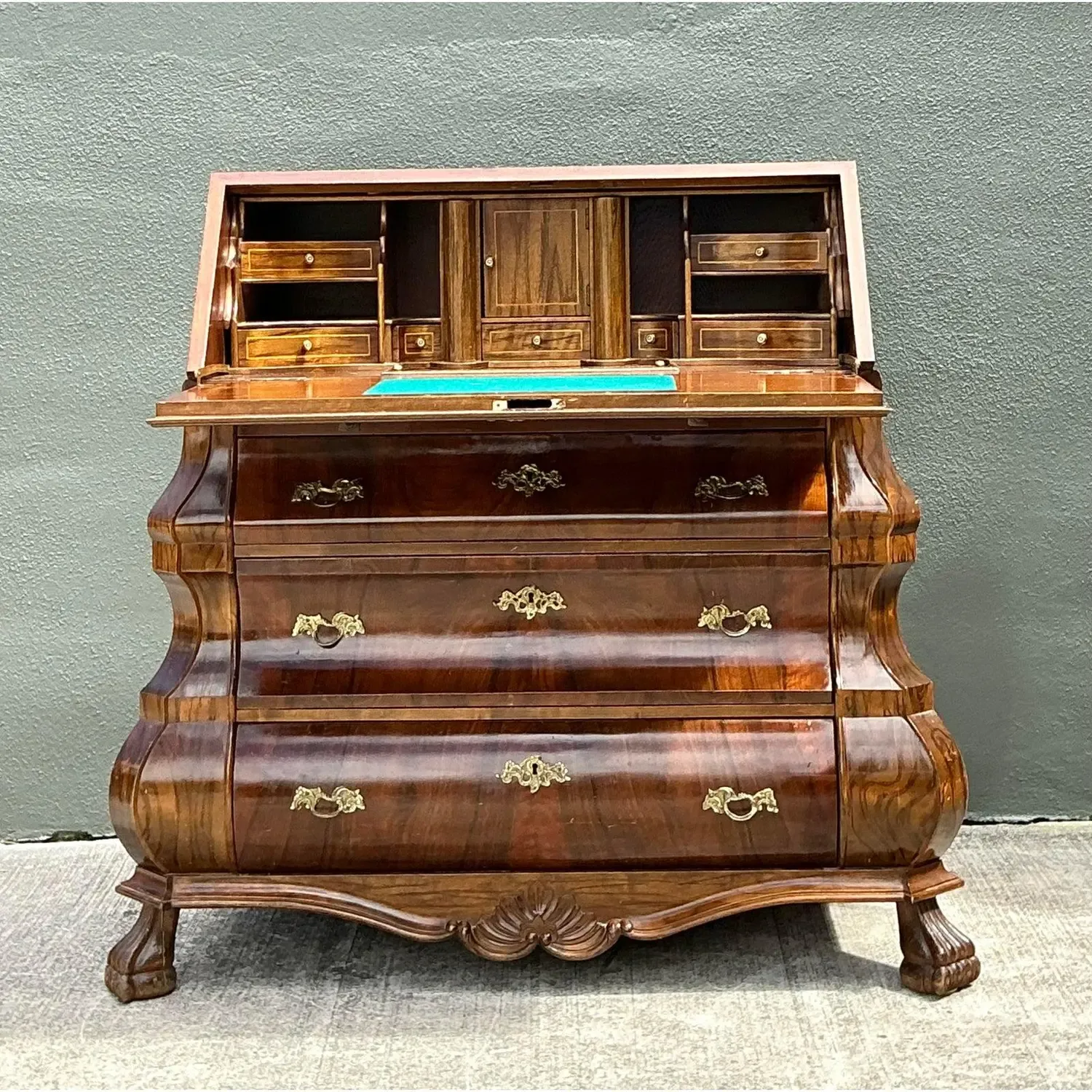Vintage Rococo Burled Wood Secretaire — additional photo 5