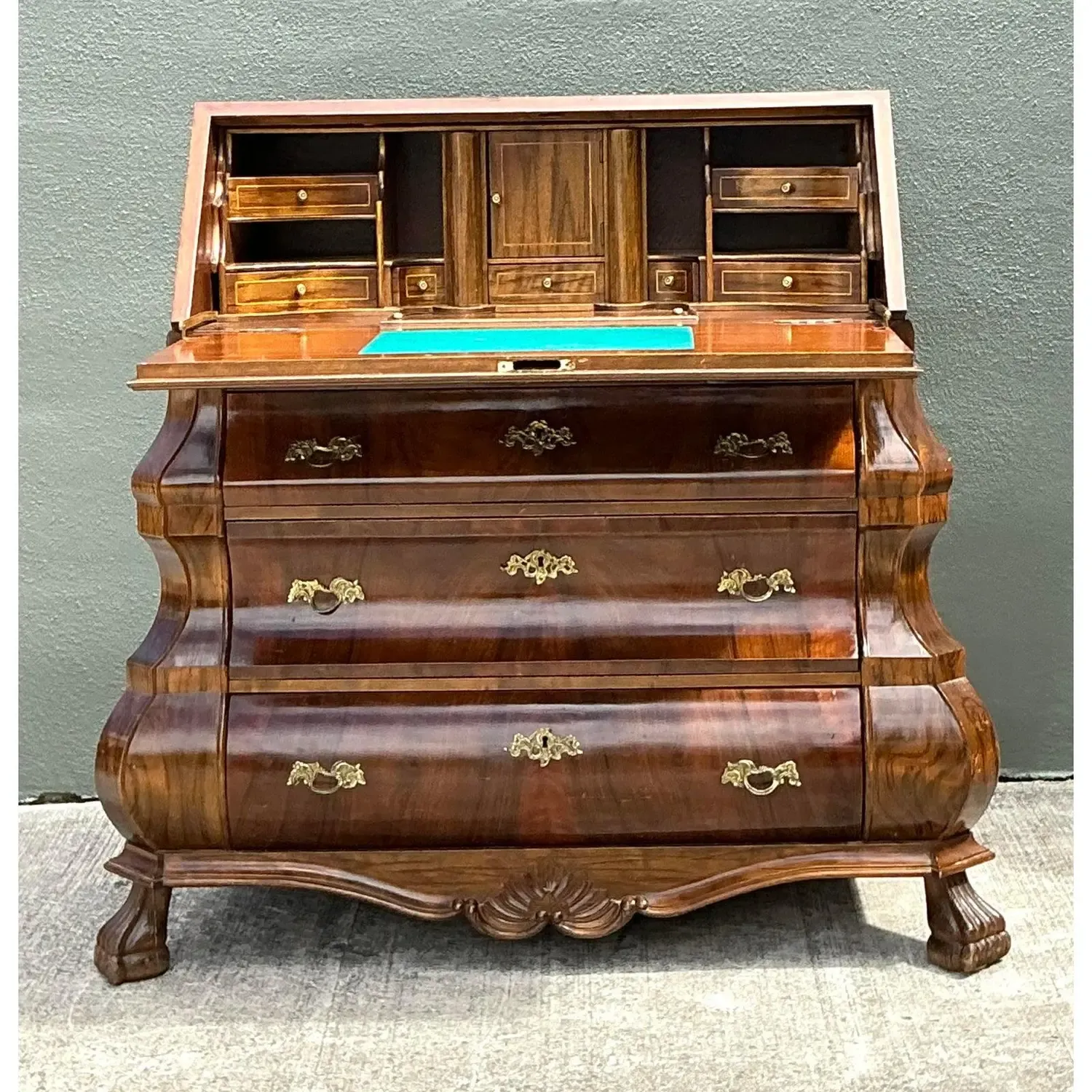 Vintage Rococo Burled Wood Secretaire — additional photo 6
