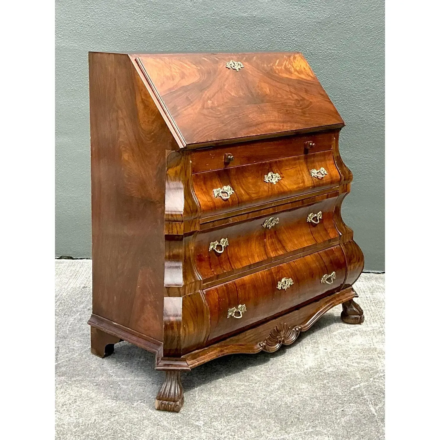 Vintage Rococo Burled Wood Secretaire — additional photo 7