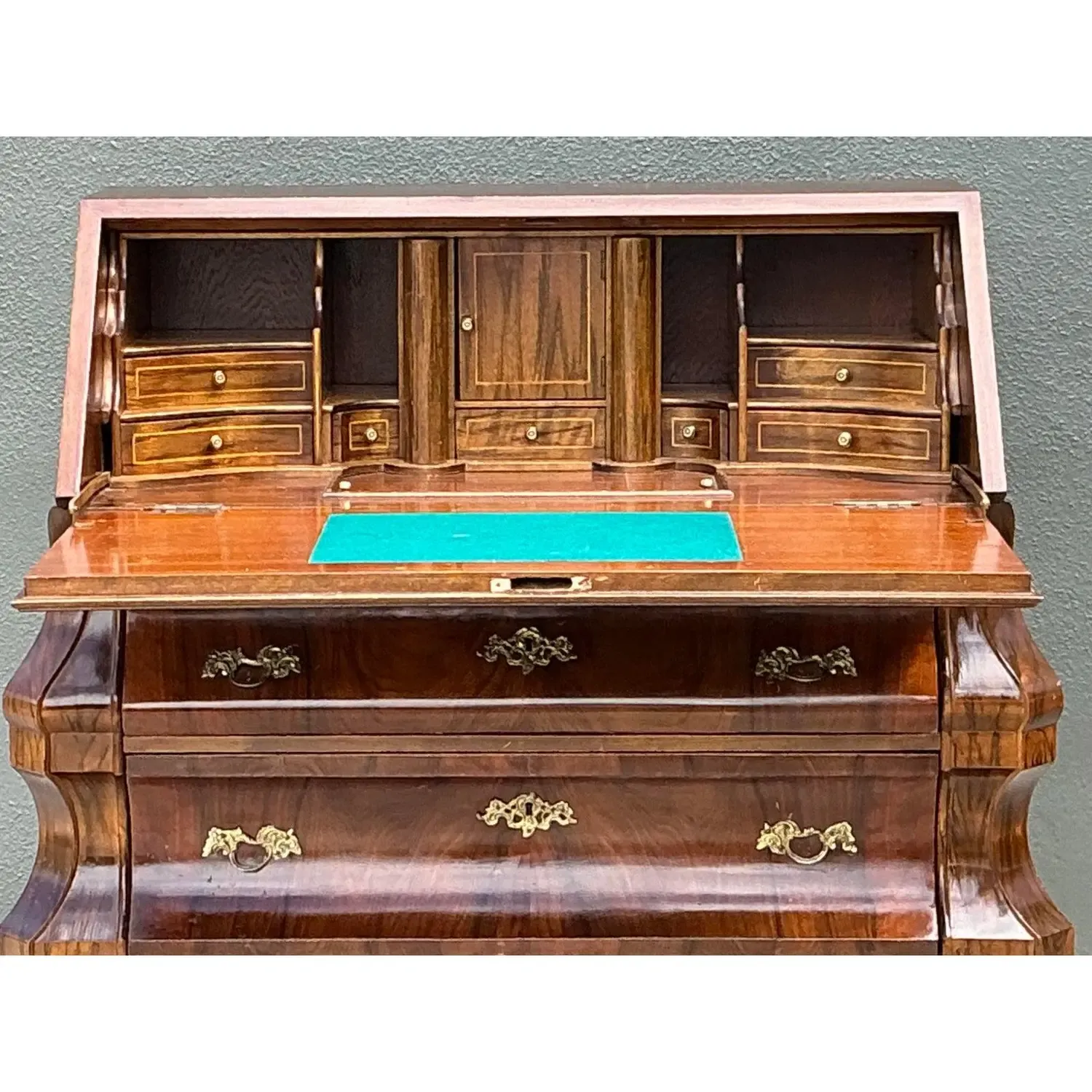 Vintage Rococo Burled Wood Secretaire — additional photo 8