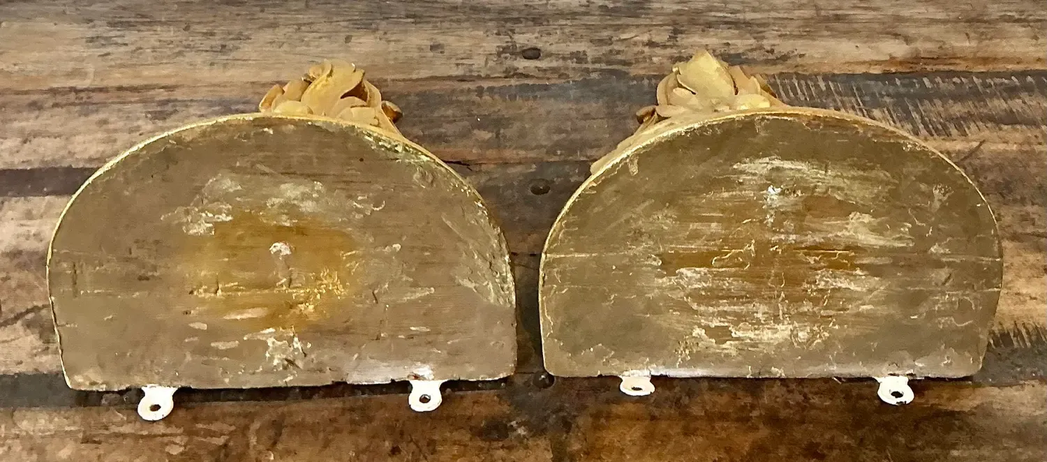Vintage Rococo Gilt Tipped Brackets - A Pair — additional photo 3