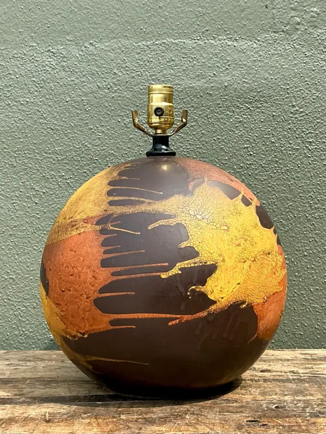 Vintage Royal Haeger “Earth Wrap” Glazed Ceramic Lamp — additional photo 5