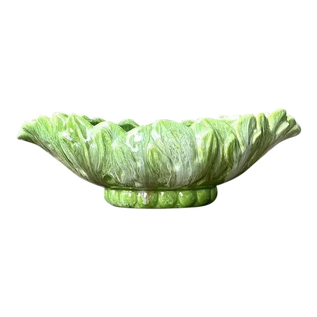 Vintage Royal Haeger Glazed Ceramic Leaf Bowl — additional photo 1
