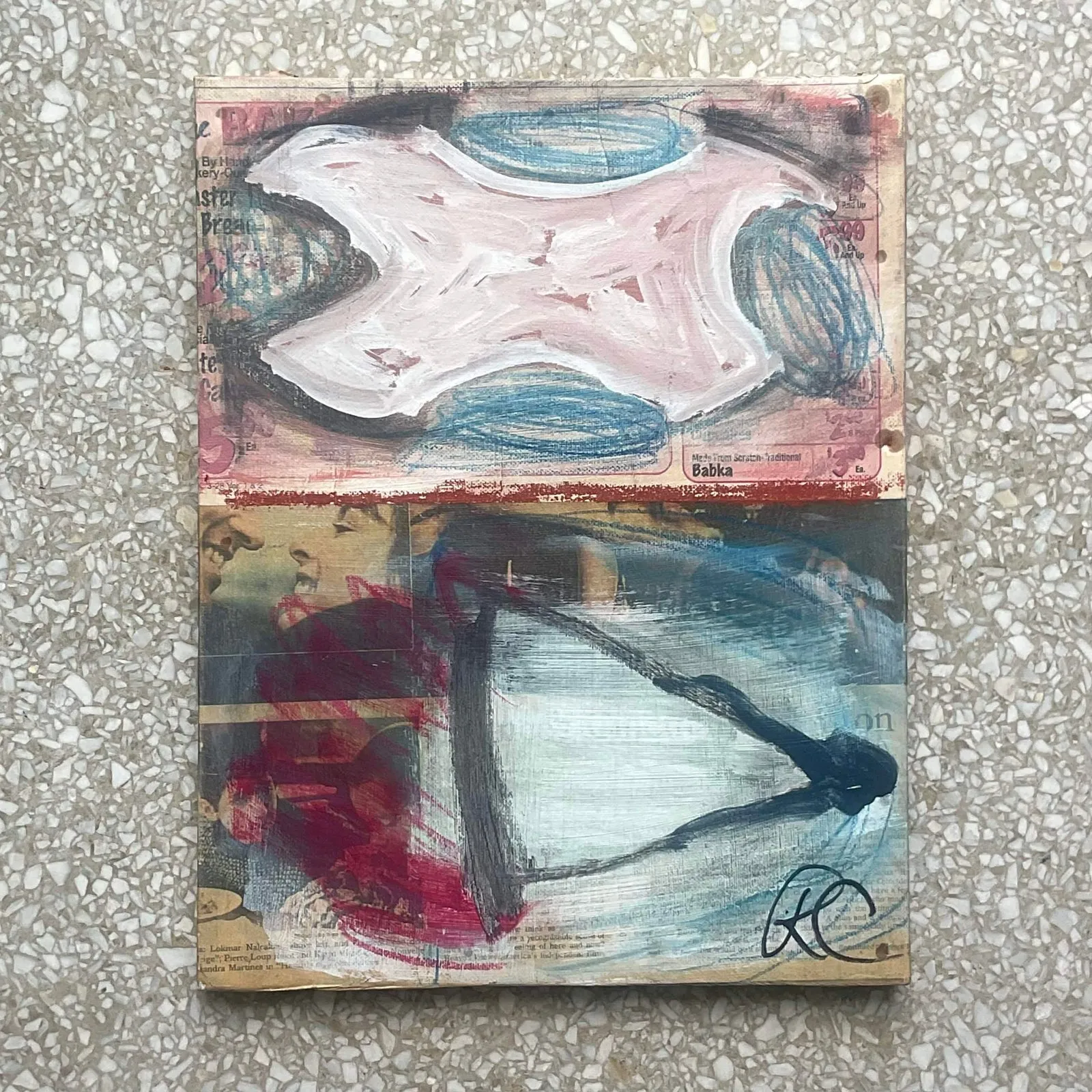 Vintage Russell Christoffersen Abstract on Canvas- Signed — additional photo 2