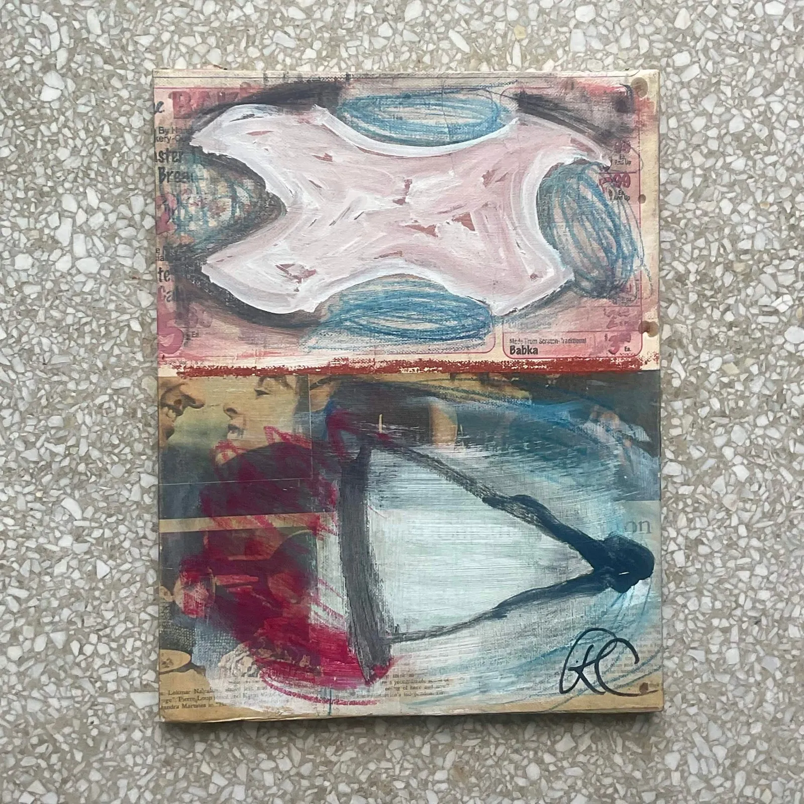 Vintage Russell Christoffersen Abstract on Canvas- Signed — additional photo 5